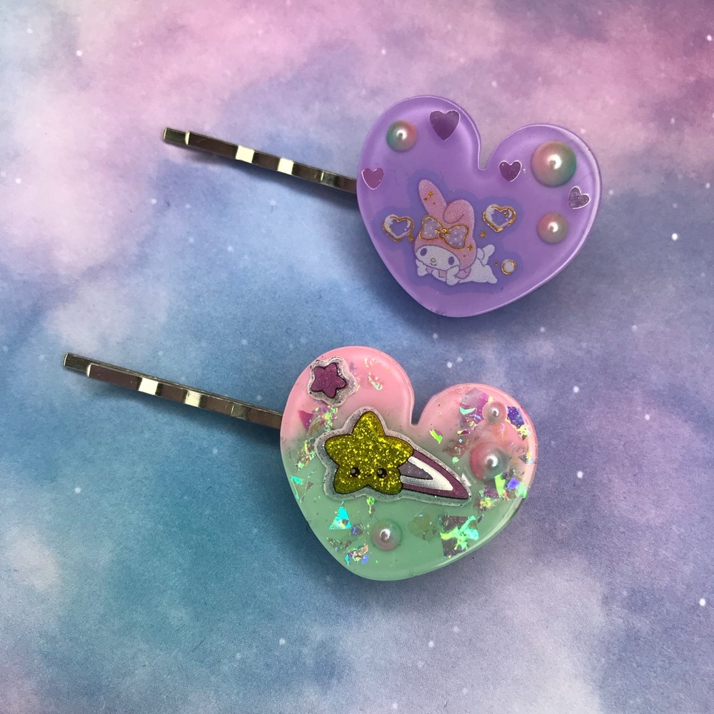 Kawaii Heart Hair Pins